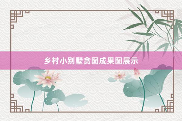 乡村小别墅贪图成果图展示